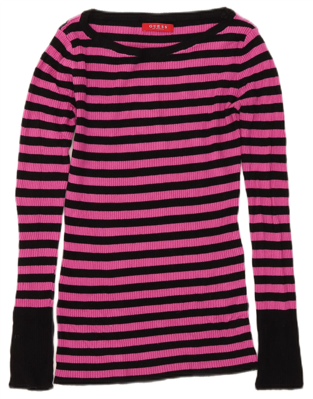 Top Guess da donna a maniche lunghe UK 8 Small Pink Striped