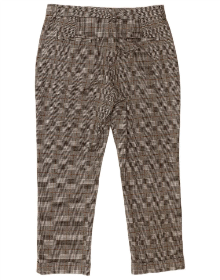 Pantaloni corti slim da donna Zara EU 40 medi W30 L25 grigio pied de poule