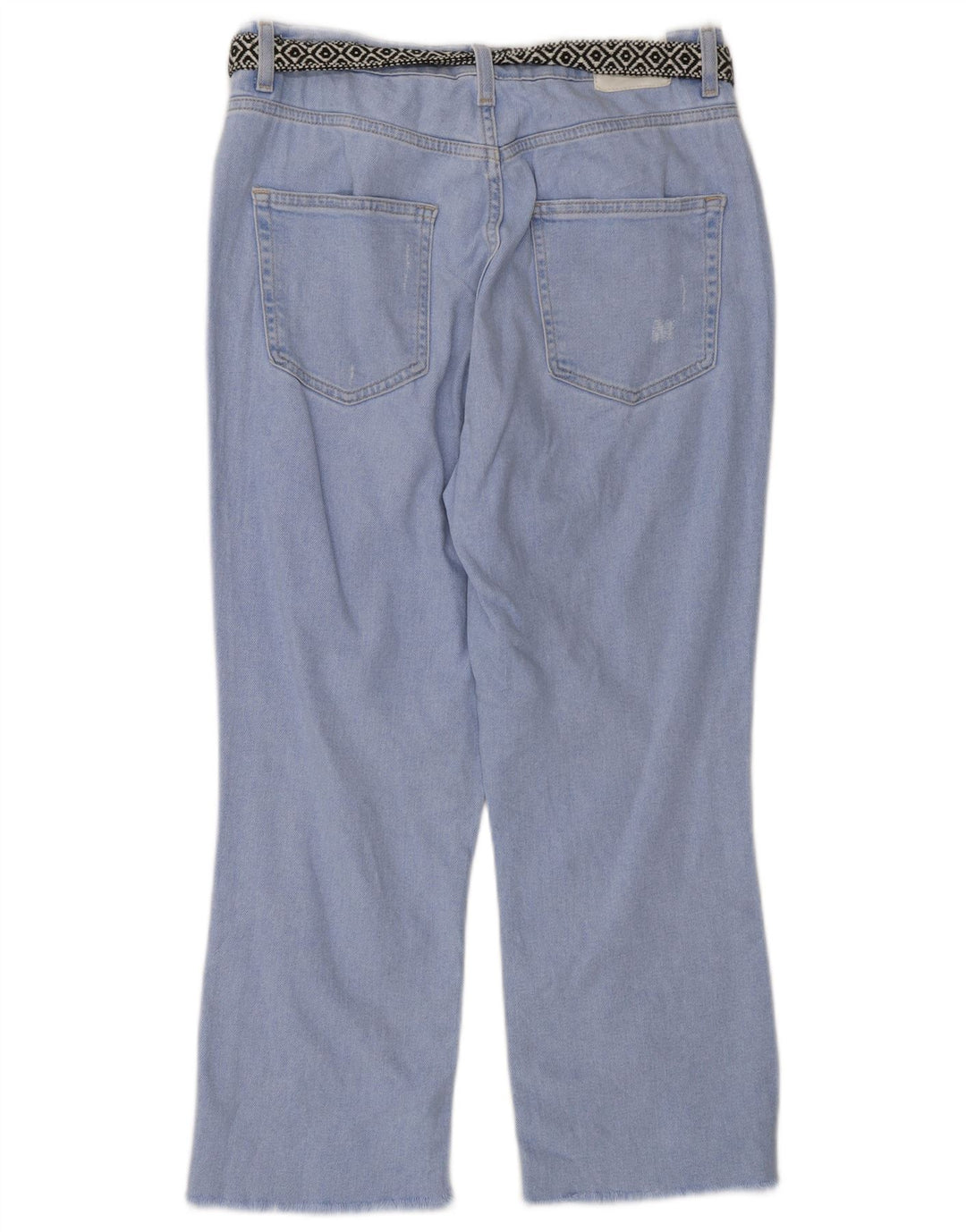 Jeans corti effetto invecchiato da donna Zara EU 38 piccolo W28 L24 cotone blu