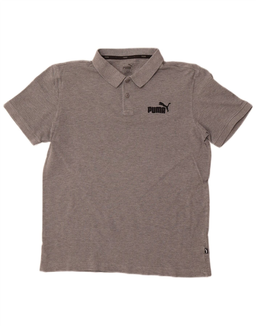 Polo PUMA da uomo in cotone grigio medio