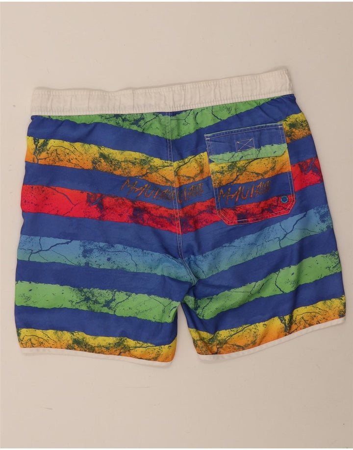 Maui and Sons Pantaloncini da bagno grafici da uomo Grandi poliestere a righe blu
