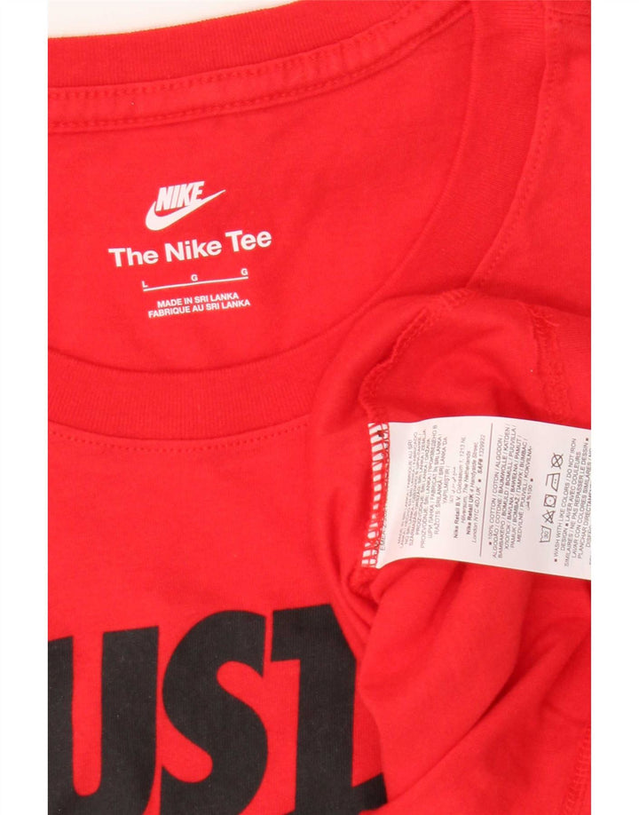T-shirt grafica da uomo Nike Top grande in cotone rosso