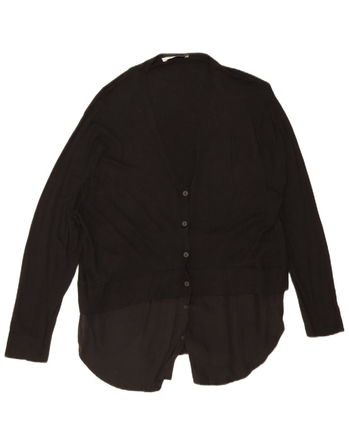 Maglione cardigan da donna Zara UK 14 medio nero cupro