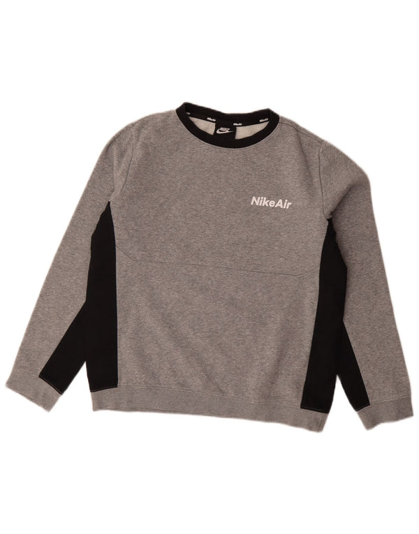 Felpa Nike Ragazzo Standard Fit Felpa 13-14 anni XL Grigio Colorblock