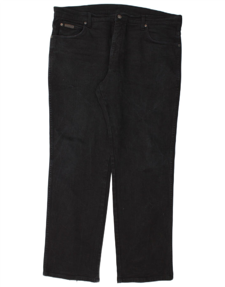 Jeans dritti elasticizzati Texas da uomo Wrangler W38 L32 cotone nero