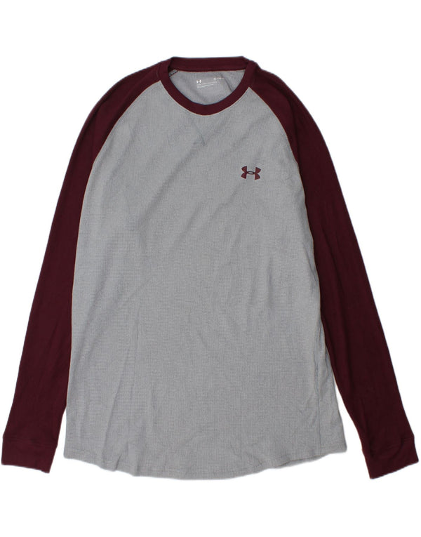 Maglia UNDER ARMOUR da uomo a maniche lunghe XL in poliestere color block grigio