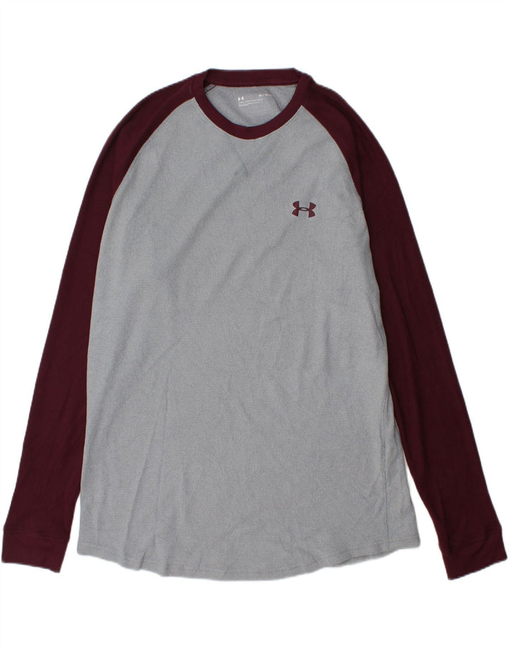 Maglia UNDER ARMOUR da uomo a maniche lunghe XL in poliestere color block grigio