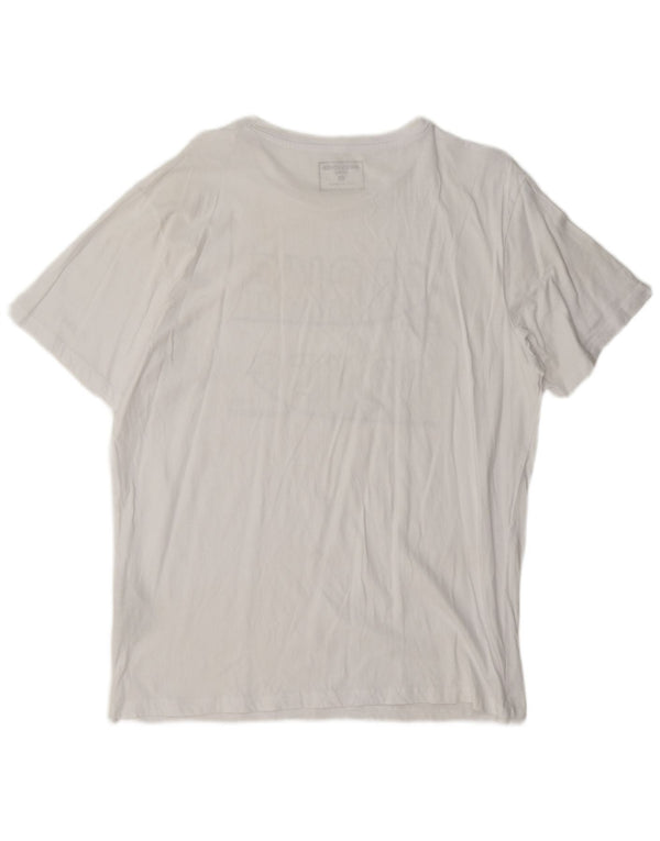 T-shirt grafica da uomo Jack & Jones Top XL in cotone bianco