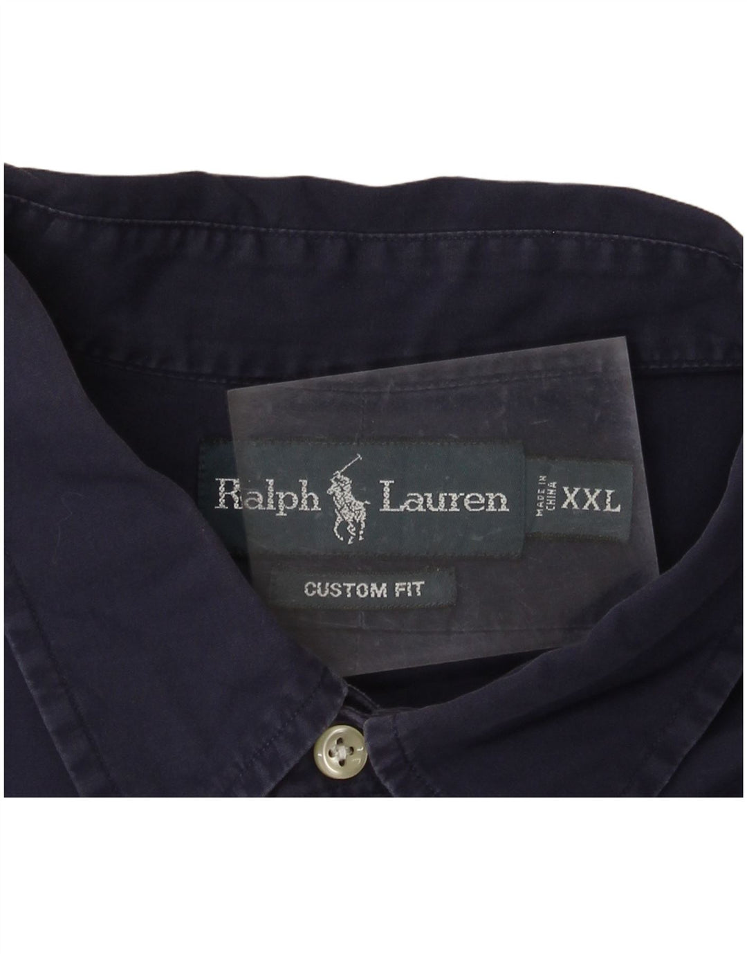 POLO RALPH LAUREN Camicia da uomo su misura 2XL Cotone blu navy