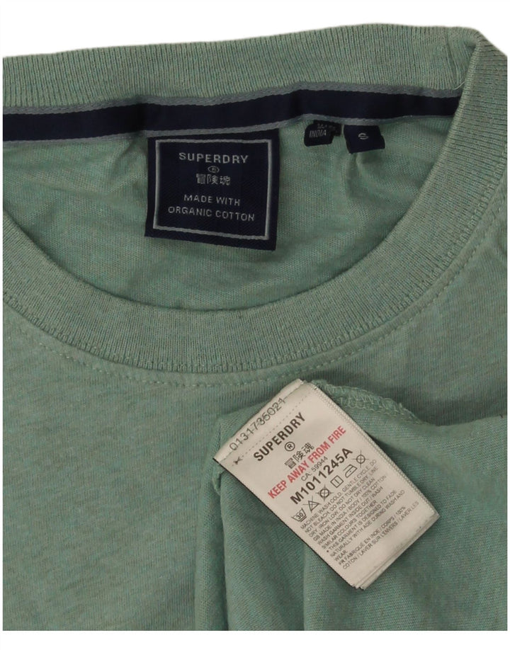 T-shirt da uomo Superdry Top Small in cotone verde