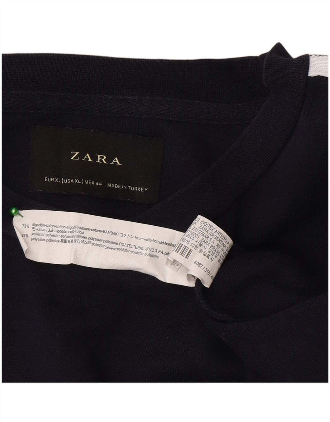 Felpa Zara da uomo maglione XL blu navy color block