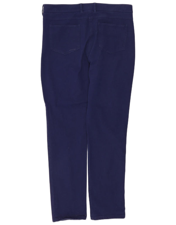 HOBBS Pantaloni casual slim a vita alta da donna UK 14 Large W34 L30 Blu navy