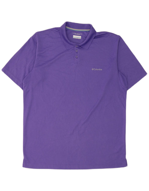 Polo Columbia Omni-Shade da uomo XL viola in poliestere
