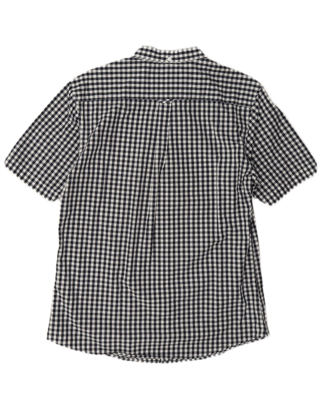 Camicia a maniche corte da uomo Le Shark Large in cotone a quadretti blu navy