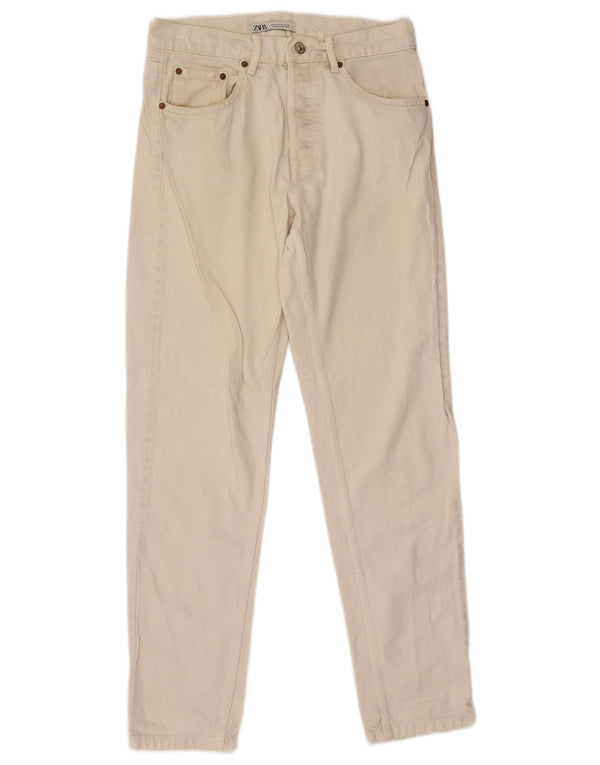 Jeans slim da uomo Zara EU 38 Small W30 L30 Cotone bianco
