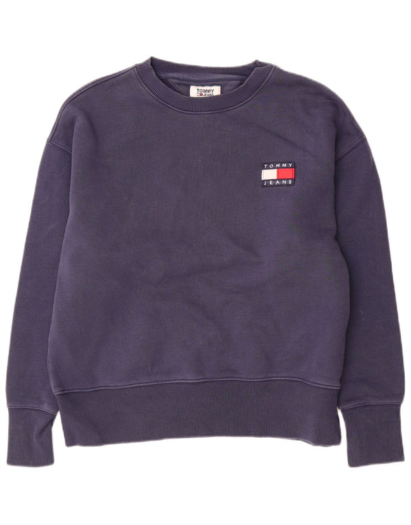 Tommy Hilfiger Uomo Felpa Maglione Medio Blu Navy Cotone
