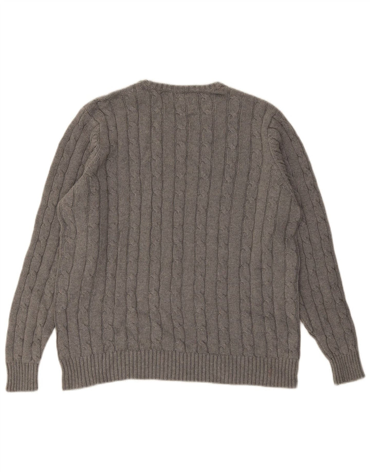 MARKS & SPENCER Maglione maglione girocollo da uomo blu Harbour Grigio medio