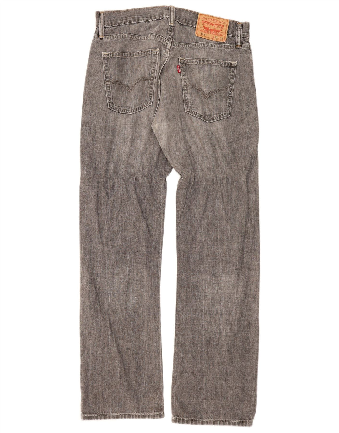 Levi's Donna 514 Jeans dritti W32 L32 Cotone grigio