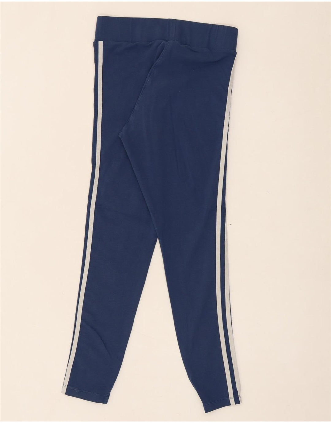 ADIDAS Womens Leggings UK 10 Small  Navy Blue Cotton Vintage Adidas and Second-Hand Adidas from Messina Hembry 