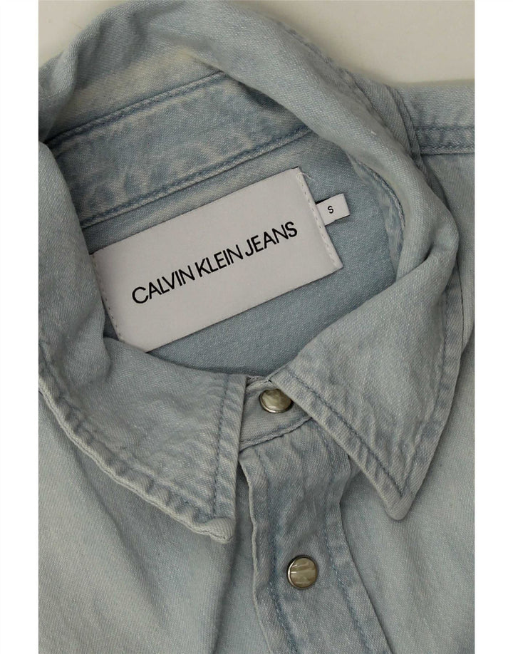 Camicia di jeans da uomo Calvin Klein Jeans piccola blu