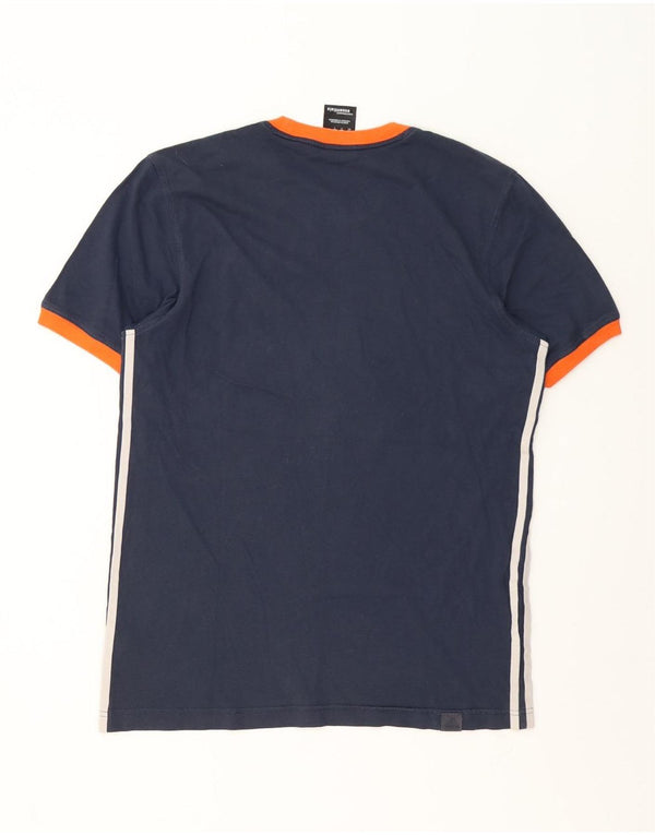 T-shirt da uomo Adidas Top UK 38/40 medio cotone blu navy