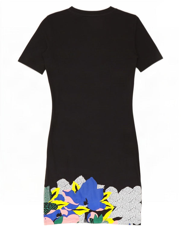 Abito t-shirt grafica da donna Adidas Her Studio London UK 6 XS nero floreale