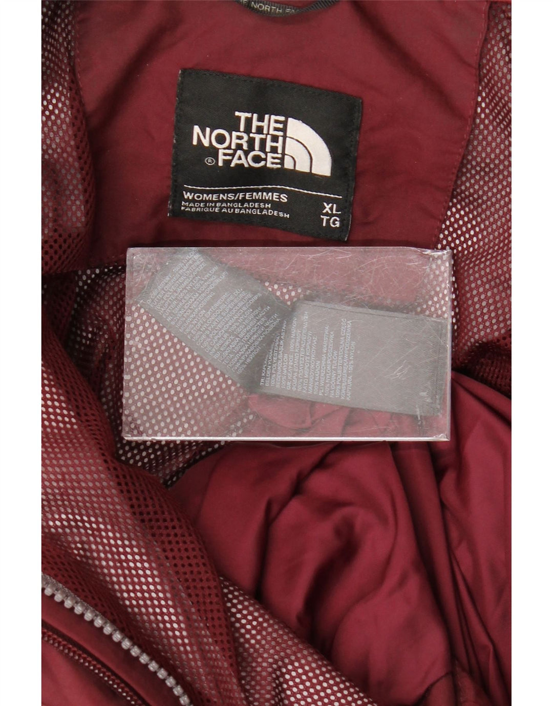 THE NORTH FACE Giacca antipioggia oversize da donna con cappuccio UK 18 XL Nylon marrone