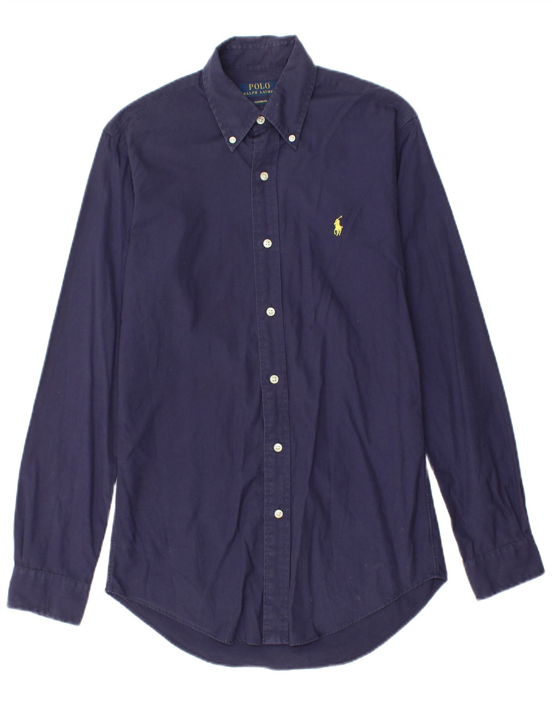 POLO RALPH LAUREN Camicia da uomo su misura XS in cotone blu navy