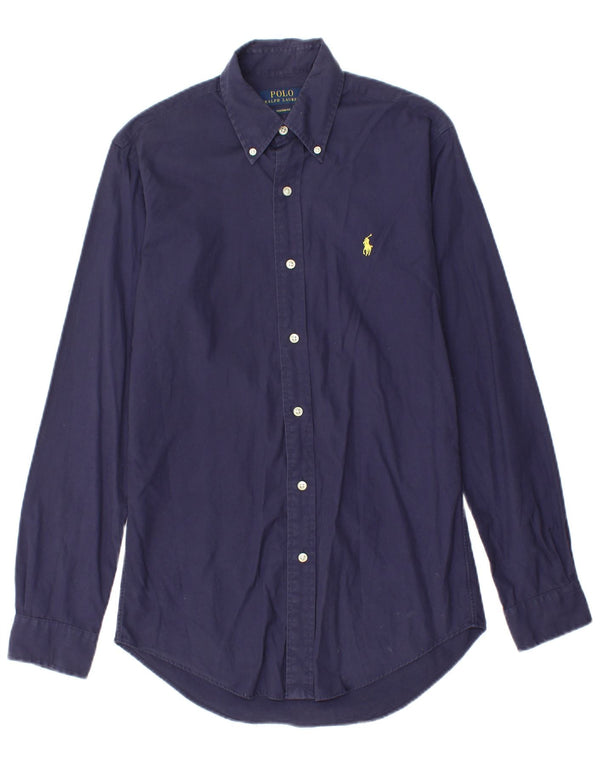 POLO RALPH LAUREN Camicia da uomo su misura XS in cotone blu navy