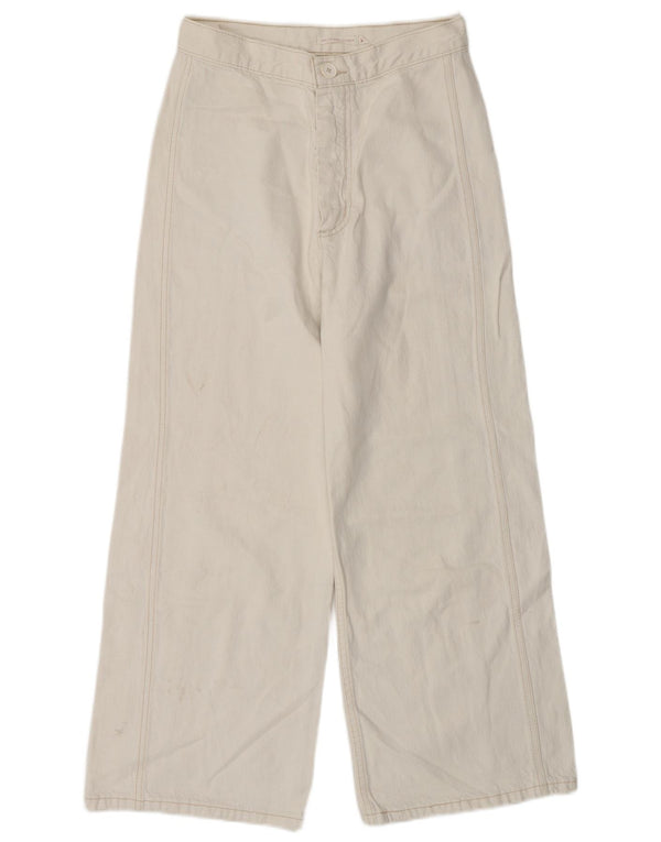 Jeans Levi's da donna a gamba larga con gabbia toracica W27 L26 in cotone bianco sporco