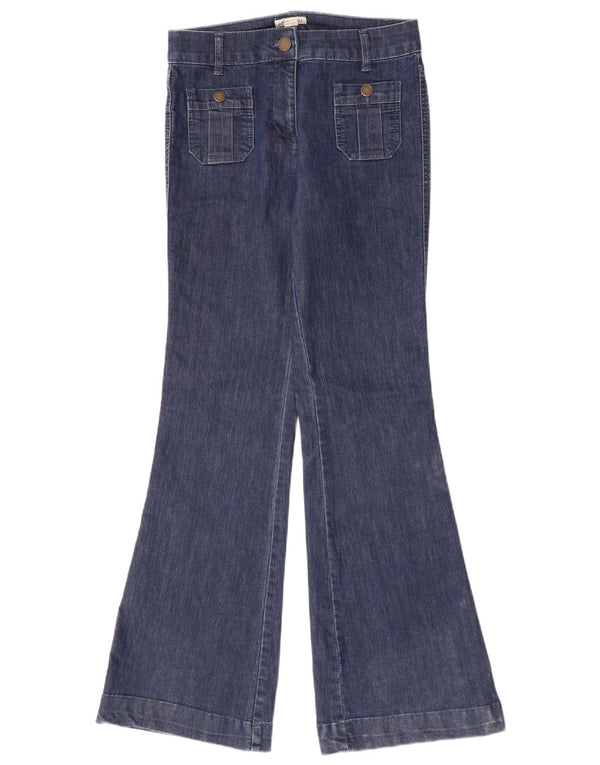 MONSOON Jeans svasati da donna UK 10 Small W30 L32 Cotone blu