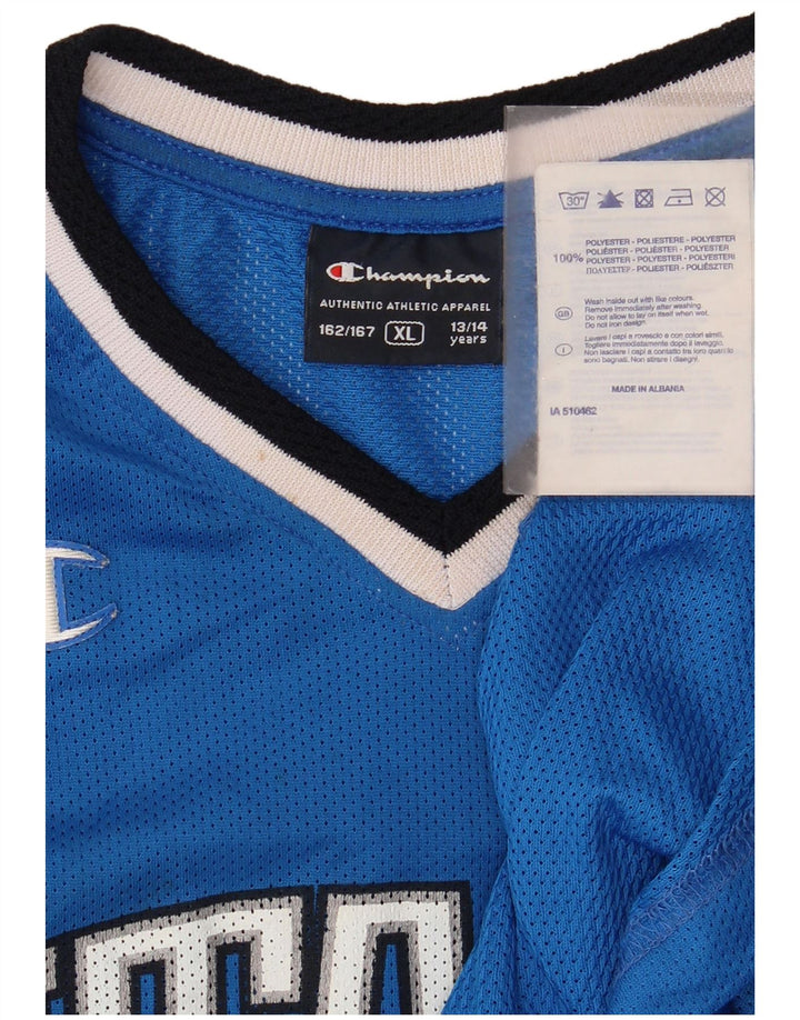 Canotta grafica Champion Italia per ragazzi 13-14 anni XL poliestere blu
