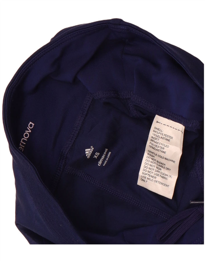 Adidas Donna Climacool Capri Leggings UK 4 XS Blu Navy Poliestere