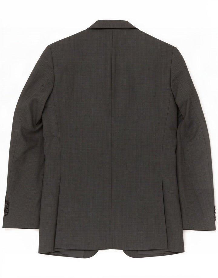 Marks & Spencer Giacca lunga da uomo a 2 bottoni UK 36 Small Grey Wool