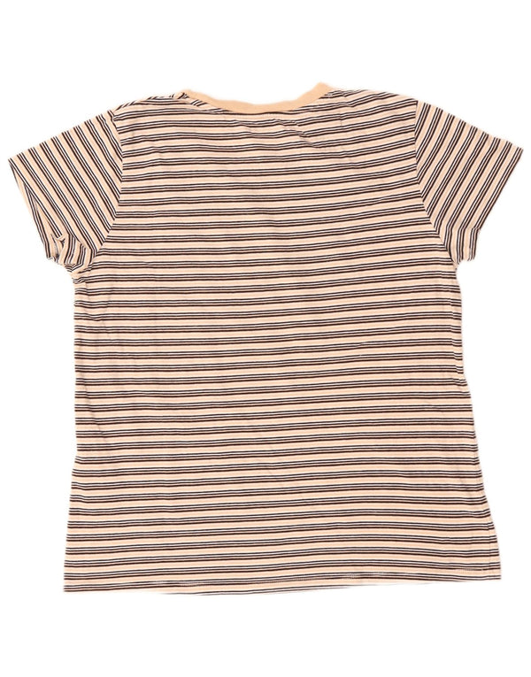 T-shirt da donna LEVI'S UK 16 cotone a righe grandi beige