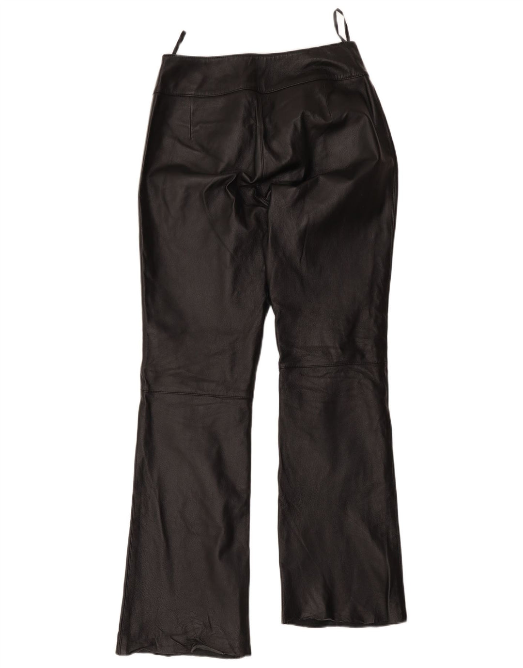 Pantaloni in pelle bootcut da donna Yuppie EU 40 medio W32 L30 neri