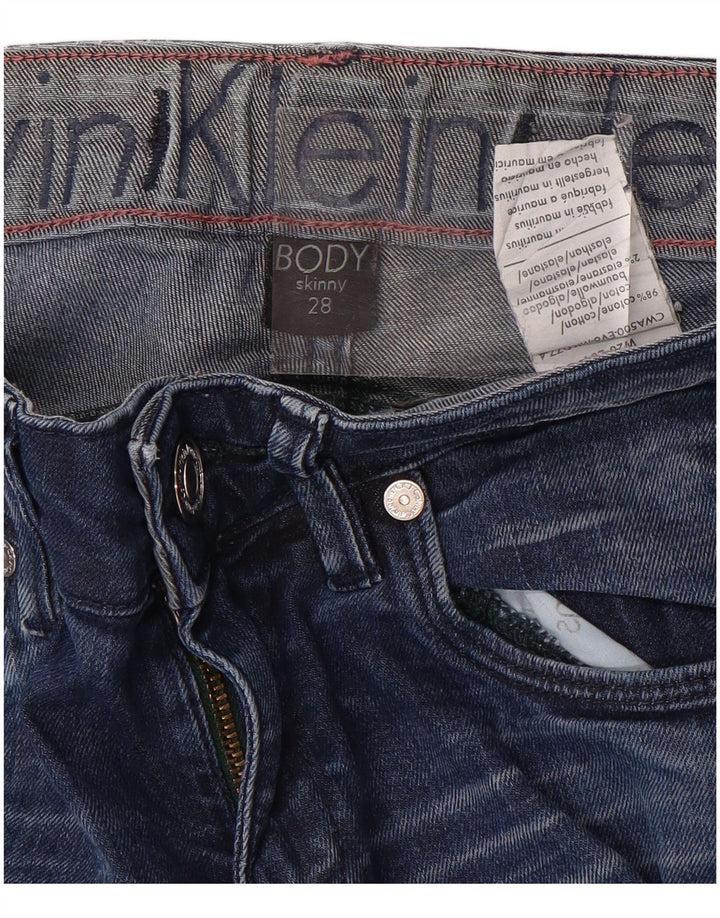 CALVIN KLEIN Jeans skinny body fit da donna W28 L33 cotone blu