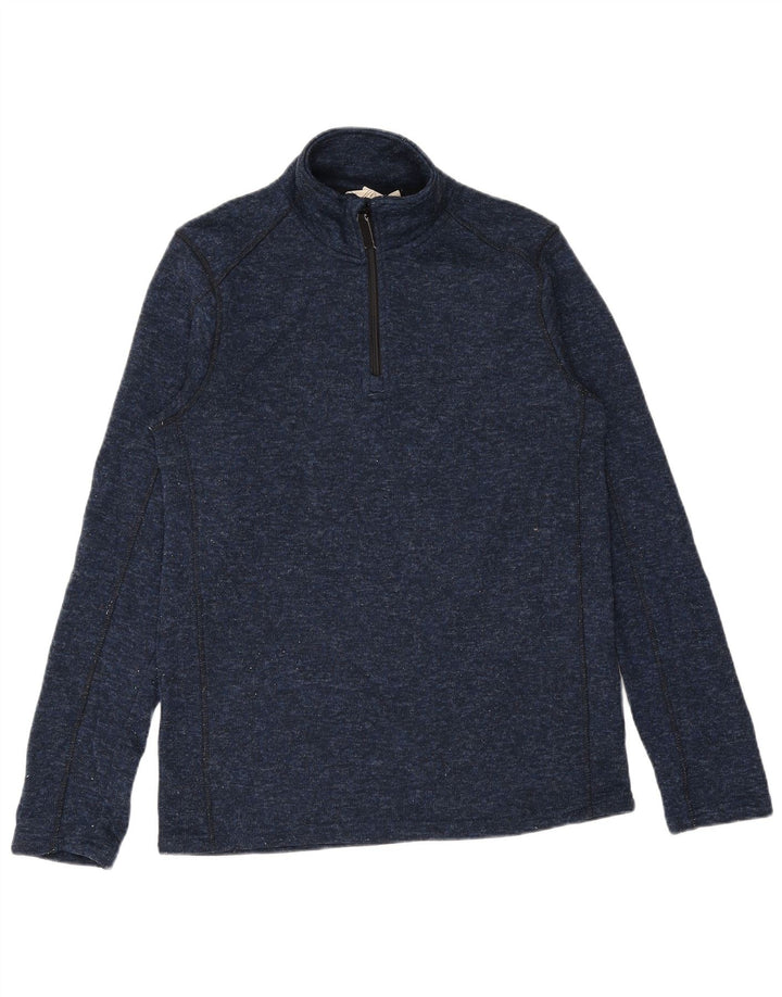 Maglione da uomo con collo con zip Mountain Warehouse blu navy medio
