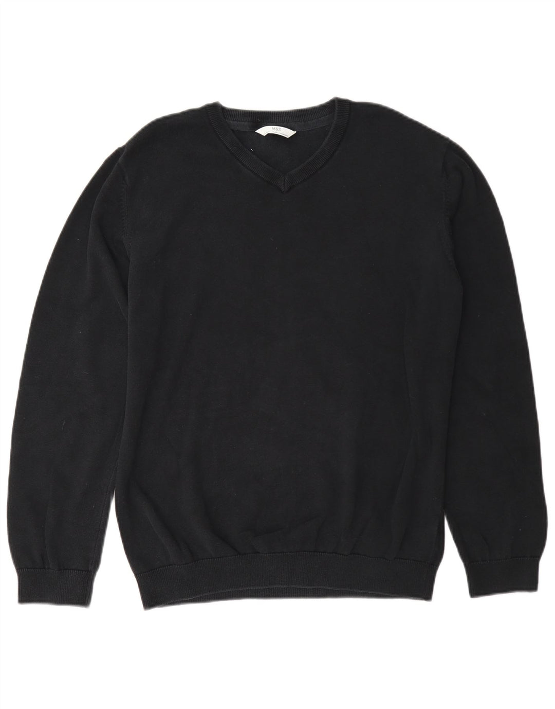 Maglione Marks & Spencer da ragazzo con scollo a V 15-16 anni in cotone nero
