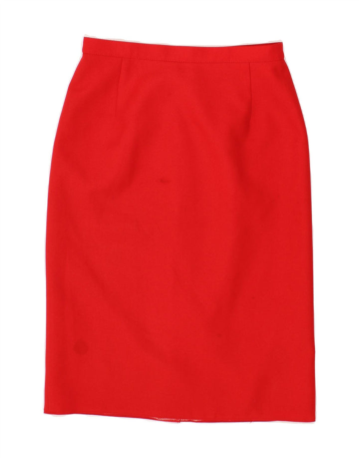 VINTAGE Womens Midi Skirt IT 40 Small W26 Red Vintage Vintage and Second-Hand Vintage from Messina Hembry 