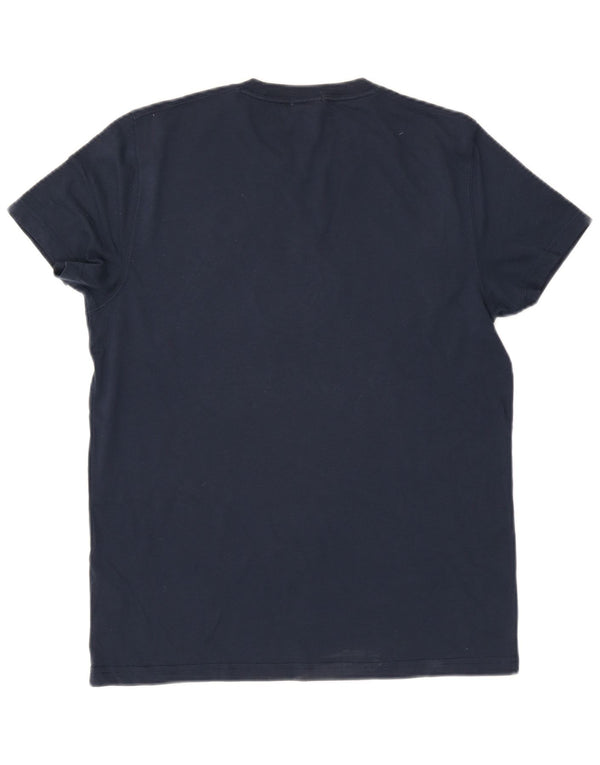 Abercrombie & Fitch Mens Muscle Graphic T-Shirt Top Medium Navy Blue Cotton