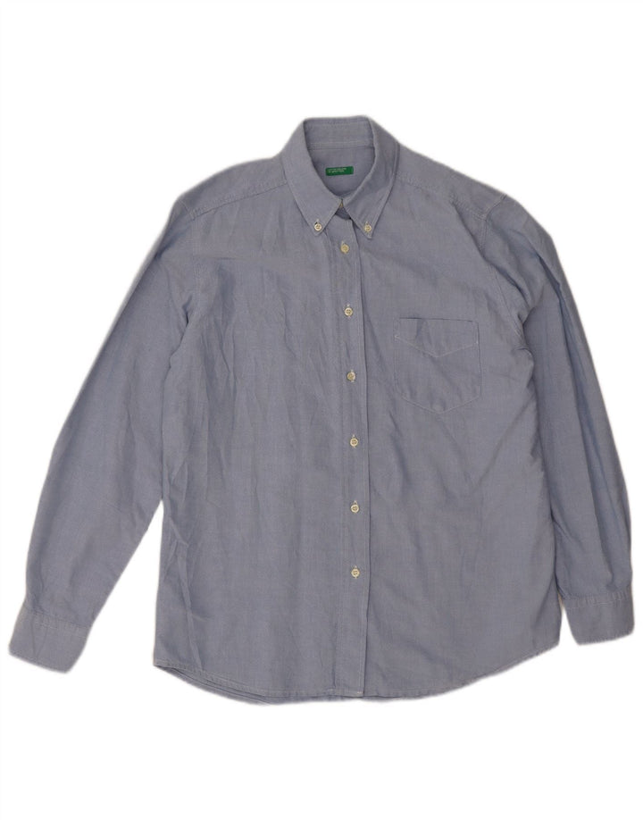 Camicia da donna Benetton UK 18 XL cotone blu