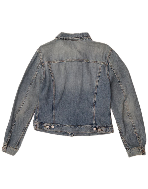 Giacca di jeans da donna Benetton UK 14 grande cotone blu