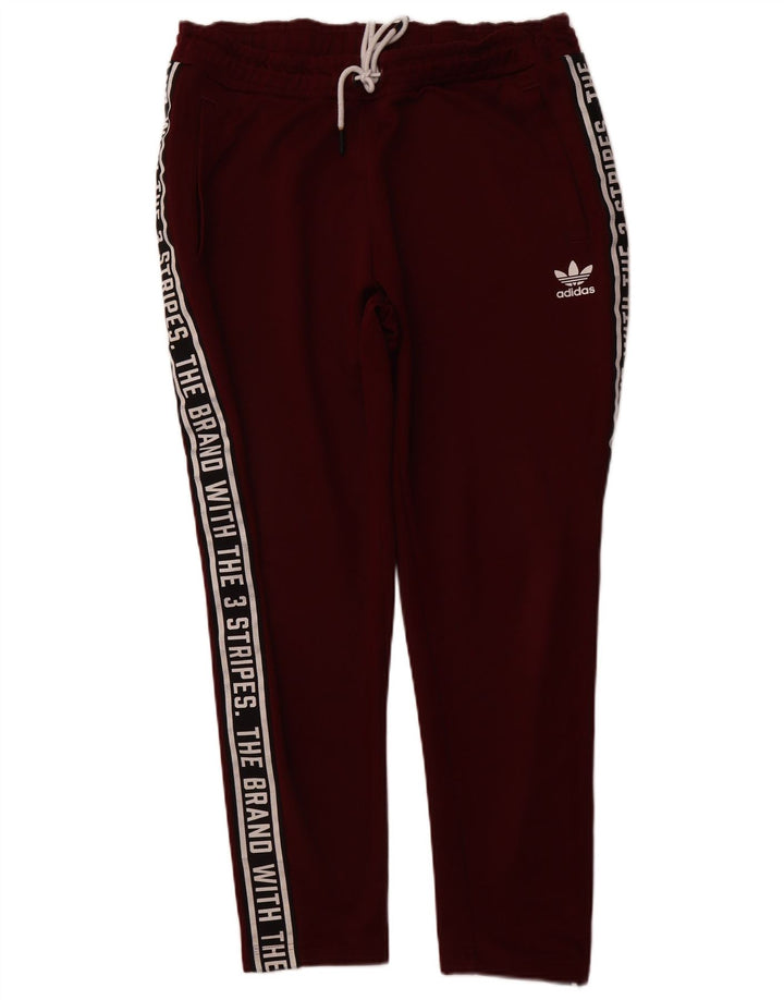 Pantaloni da tuta con grafica ADIDAS da uomo XL Poliestere color block bordeaux