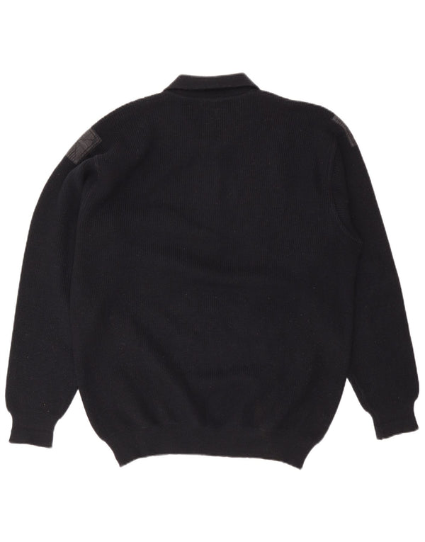 Maglione da uomo a collo alto Navigare XL in lana blu navy