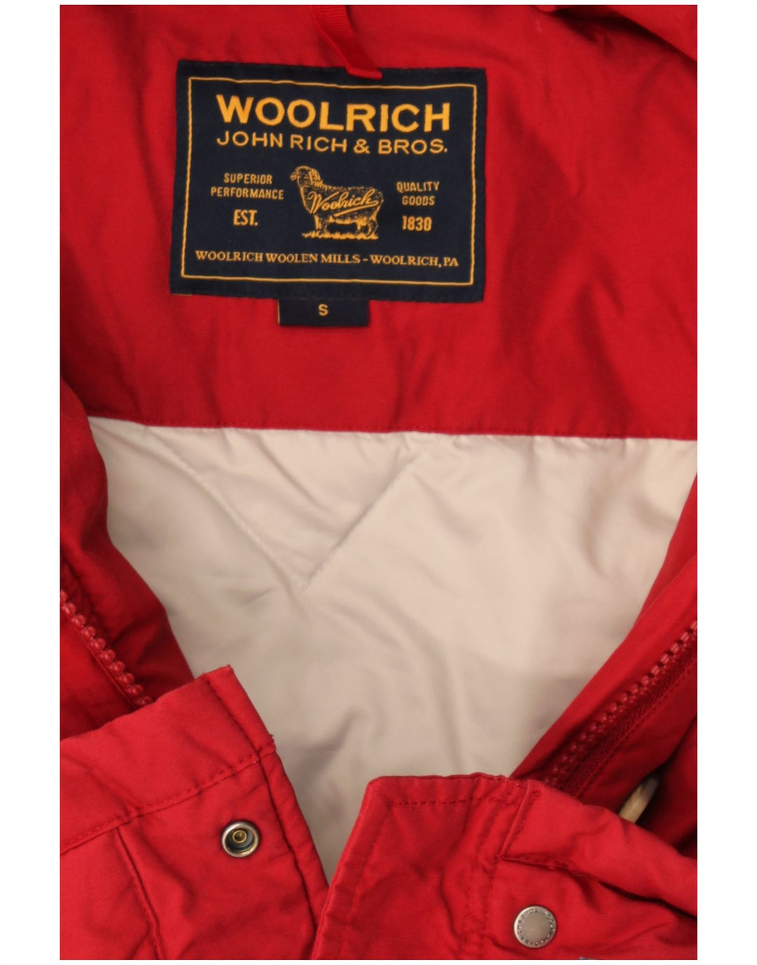 Cappotto imbottito oversize con cappuccio da donna Woolrich UK 10 piccolo bordeaux