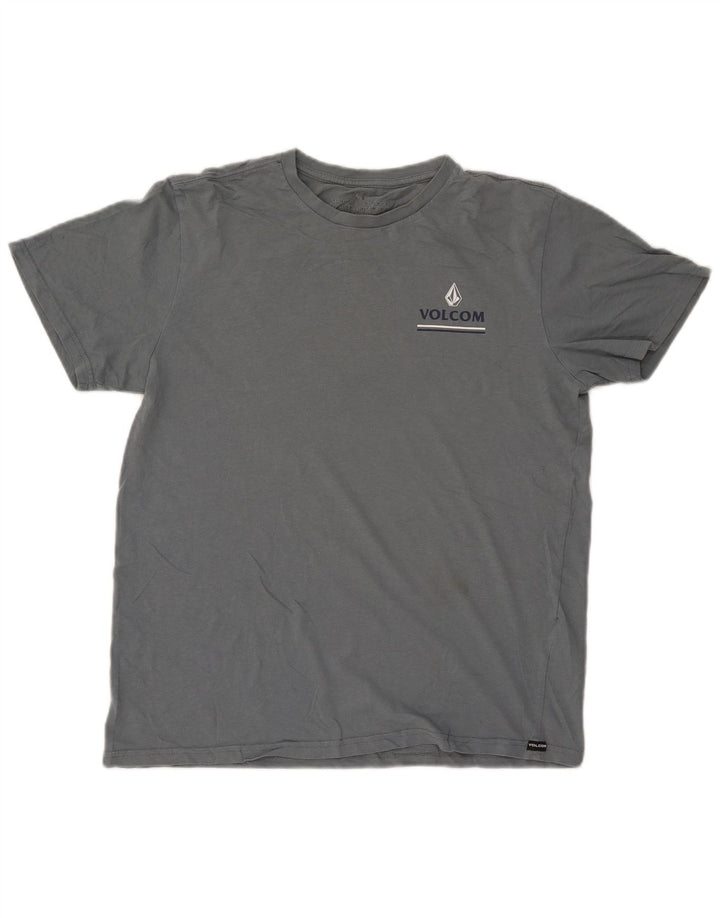 T-shirt grafica da donna VOLCOM Top UK 16 grande cotone blu