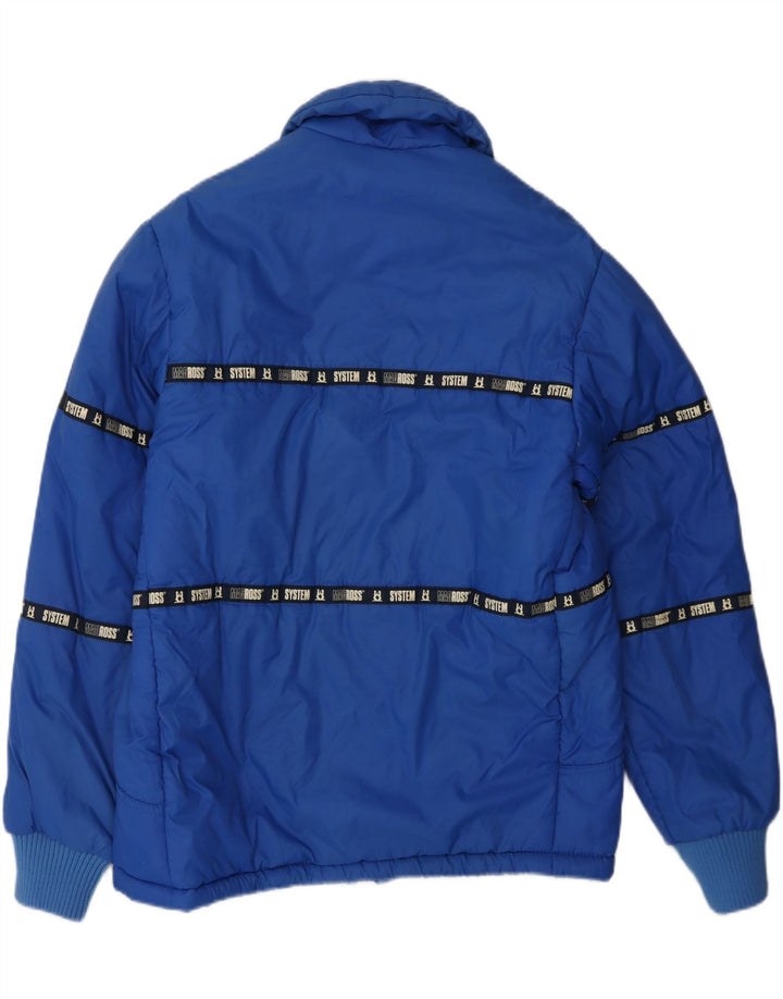MACROSS Giacca imbottita grafica da uomo UK 46 3XL Blu