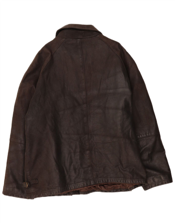 Giacca in pelle da uomo VINTAGE UK 42 XL Marrone