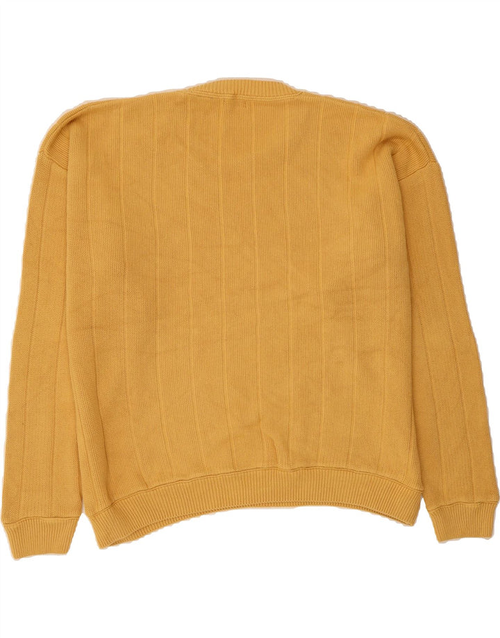 IZOD Mens Oversized Crew Neck Jumper Sweater XL Yellow Cotton Vintage Izod and Second-Hand Izod from Messina Hembry 